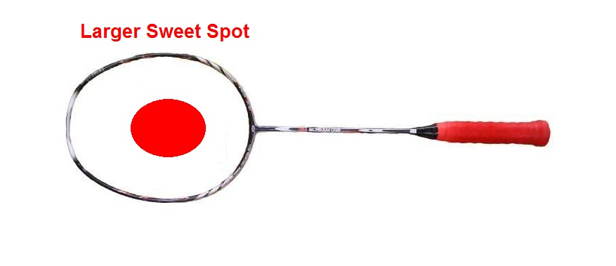 badminton racket large sweet spot